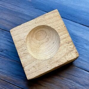 Vintage Wooden Dapping Block | 6-Sided Jewelry Tool | Excellent Condition